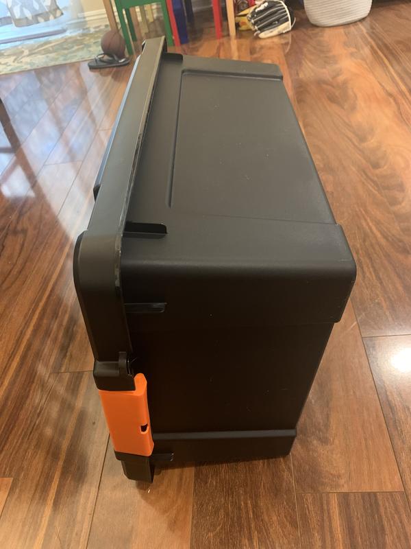 Iris 500215 47 Qt. Heavy Duty Plastic Storage Box in Black