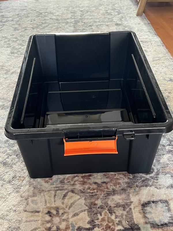 IRIS 20 Qt. Heavy Duty Plastic Storage Box in Black 500214 - The