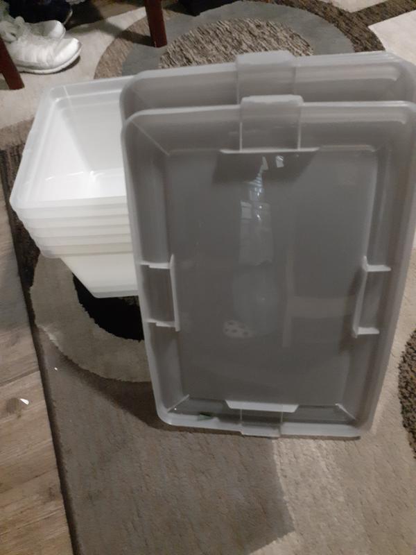 6.7 Qt [1.6 Gal] Snap Top Plastic Storage Box