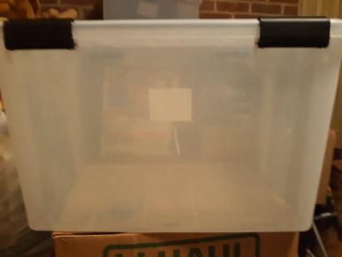 IRIS WEATHERPRO 74 qt Clear Storage Tote 14.5 in. H X 17.75 in. W X 23.6  in. D Stackable - Ace Hardware