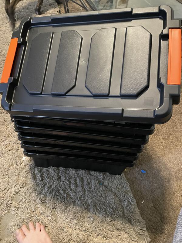 IRIS USA 3 gal. Store-It-All Storage Totes with Latching Buckles, 6 pc ...