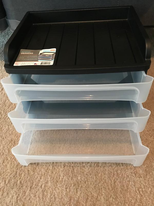 The organizer with the drawers open