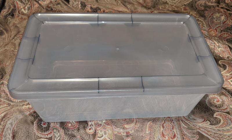 6.7 Qt [1.6 Gal] Snap Top Plastic Storage Box