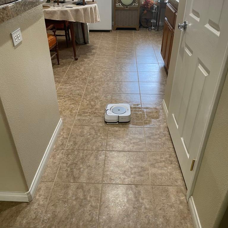 Cleaning the kitchen