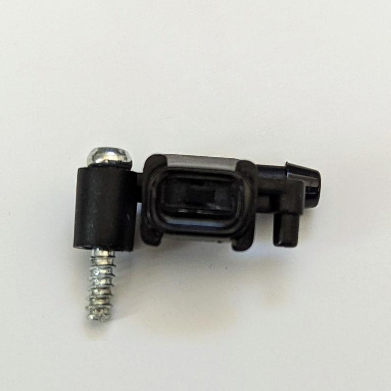 removed spray nozzle (clogged)