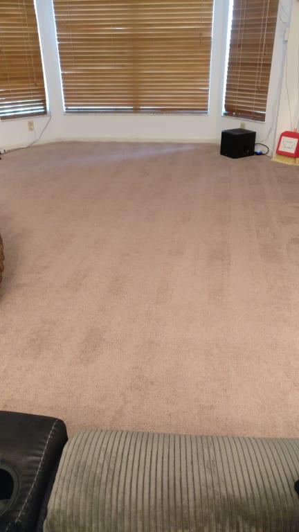 After one pass of vacuuming