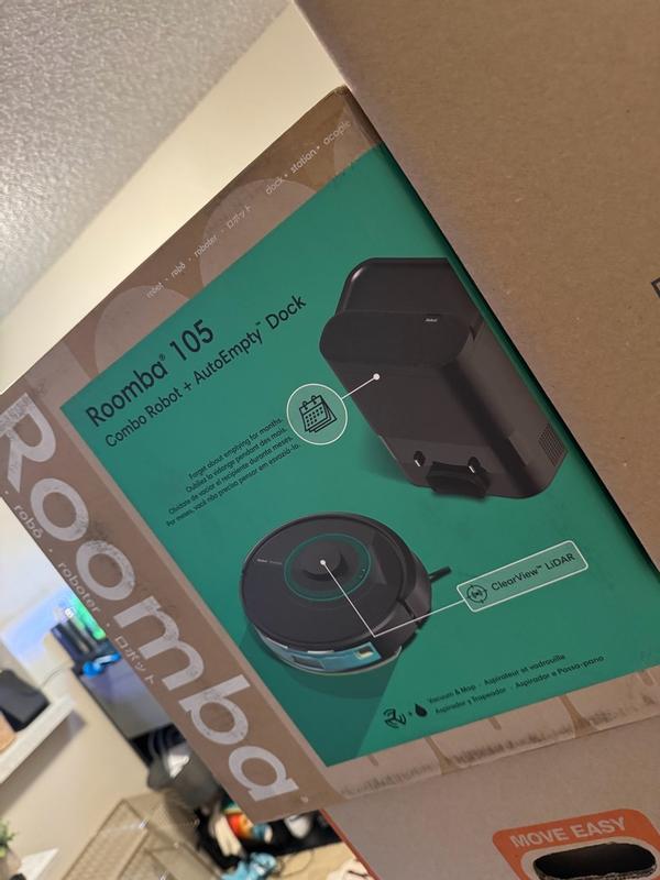 iRobot Roomba 105 Combo 13. 2 in. Robotic Vacuum and Mop + with
