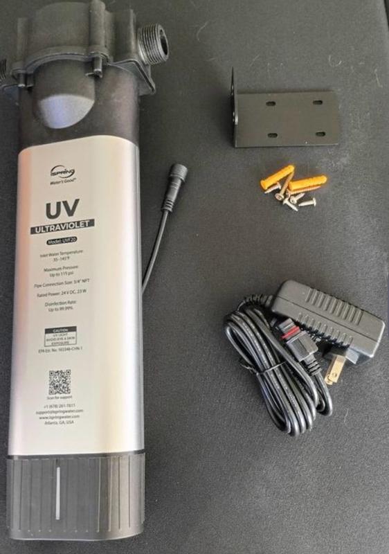 iSpring UVF20 Whole House LED UV Water Filter System, Up to 12 GPM ...