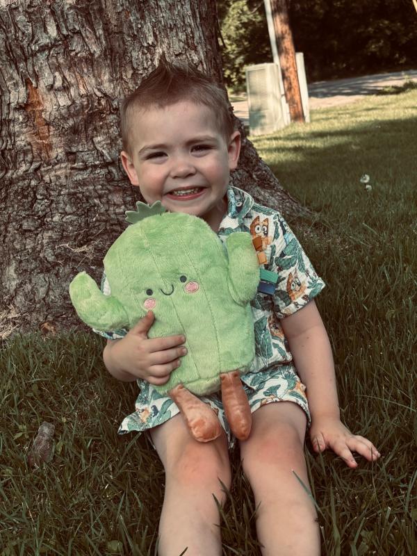 He loves cooper the cactus!, In love!