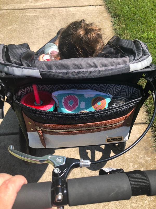 Stroller caddy on the Bob
