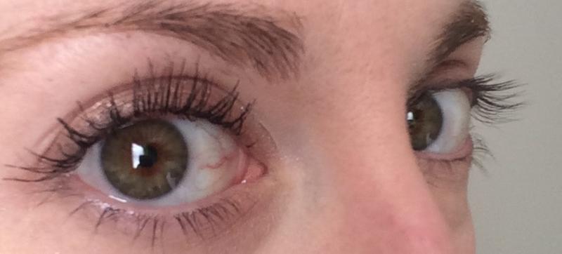Side view to compare normal lashes