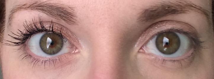Only on one eye, two coats
