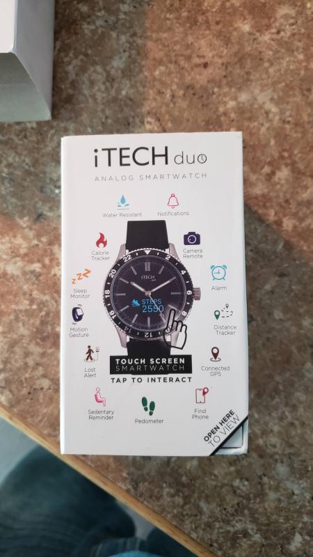 Itech duo silicone discount strap hybrid smartwatch details