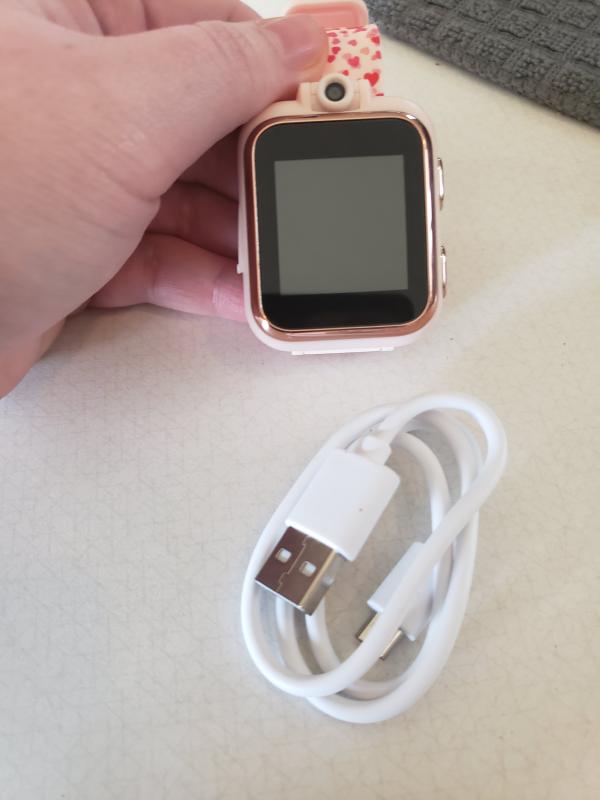 Out of packaging with charging cable