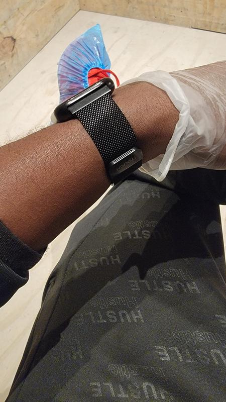 Watch with iTouch wearable on my left wrist.