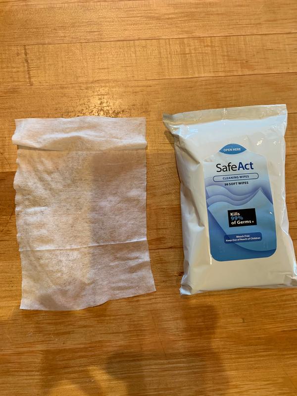 Safe Act Essential Kit cleaning wipes are thin.