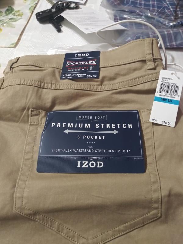 izod premium stretch 5 pocket pants