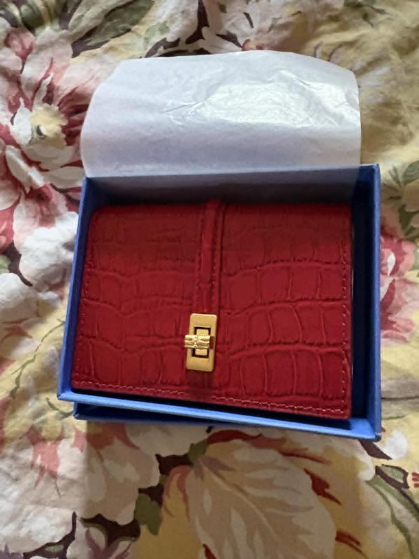 Dk_Brown Crocodile Dinah Leather Card Holder | Women's Handbags