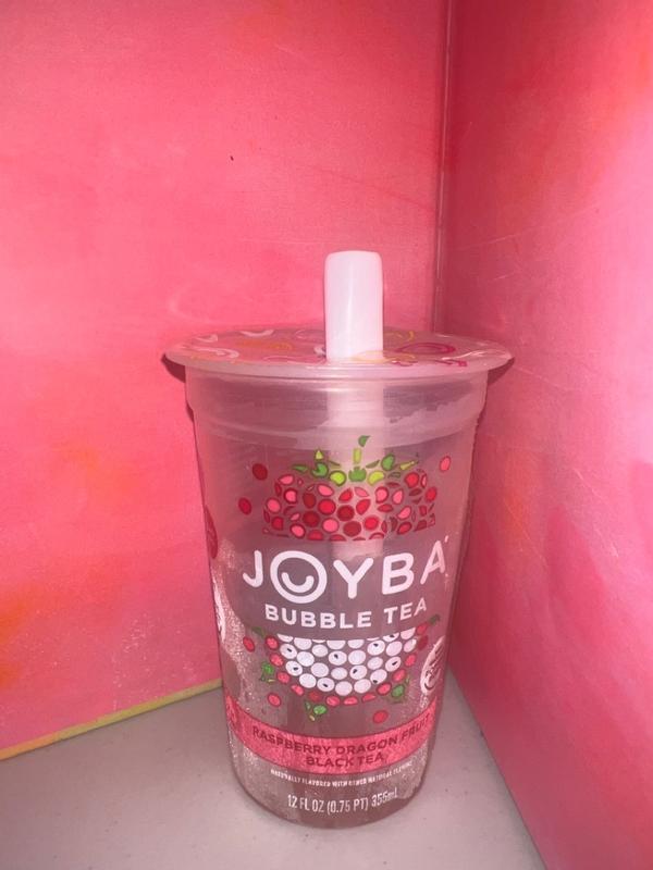 Joyba Bubble Tea 4 cups, 3 Flavors (Strawberry Lemonade, Mango Passion  Fruit Green Tea, Rasberry Dragon Fruit Black Tea) 12 fl oz each 