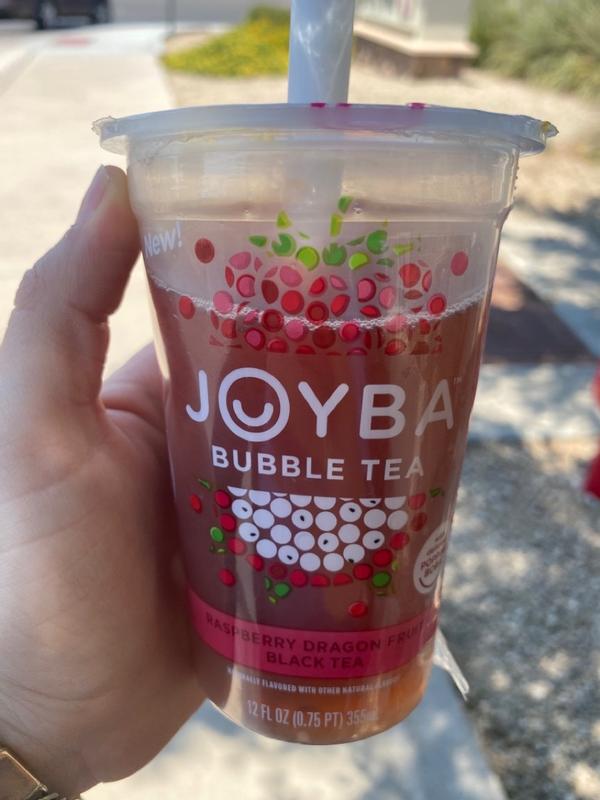 Joyba Bubble Tea 4 cups, 3 Flavors (Strawberry Lemonade, Mango Passion  Fruit Green Tea, Rasberry Dragon Fruit Black Tea) 12 fl oz each 