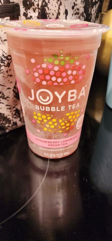Joyba Bubble Tea 4 cups, 3 Flavors (Strawberry Lemonade, Mango Passion  Fruit Green Tea, Rasberry Dragon Fruit Black Tea) 12 fl oz each 