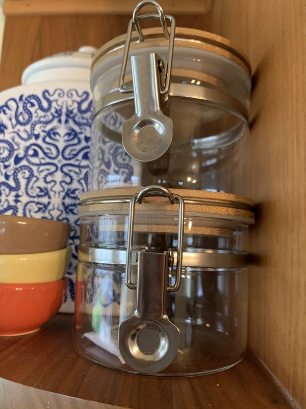 Joyjolt Kitchen Storage Jars With Airtight Bamboo Clamp Lids - 27