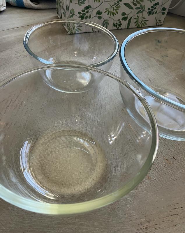 JoyJolt JoyFul 4 Kitchen Glass Food Mixing Bowls With Lids - Grey