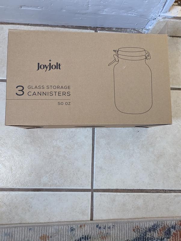 Joyjolt Glass Food Storage Jars Containers, Glass Storage Jar