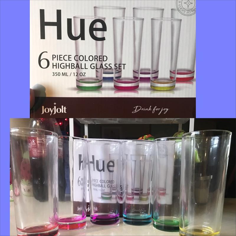 JoyJolt Hue Colored Shot Glasses Set of 6