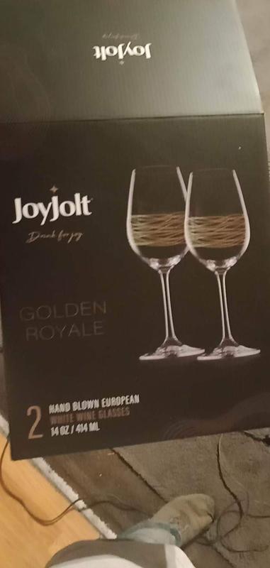 JoyJolt, Black Swan Stemless White Wine Glass, Set of 4 - Zola