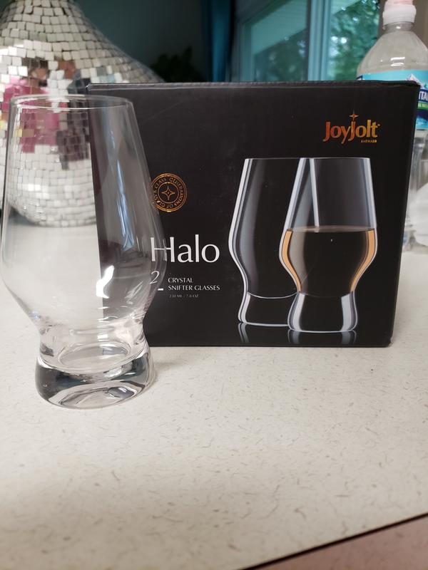 JoyJolt Halo 7.8 oz. Crystal Whiskey Glasses (Set of 4)