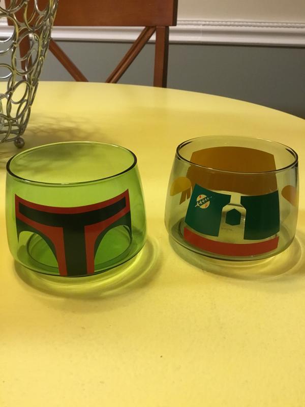 JoyJolt Star Wars Stackable Character Collection Boba Fett Stackable Glasses - 8 oz