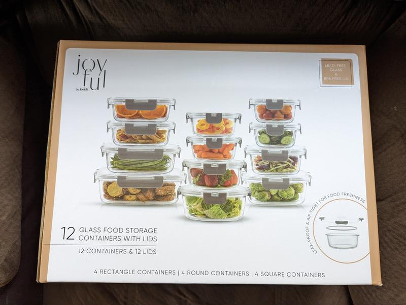 Glass Ovenproof Meal Prep Containers for Portion Control (8 Pc,16 Pc & 24  Pc)