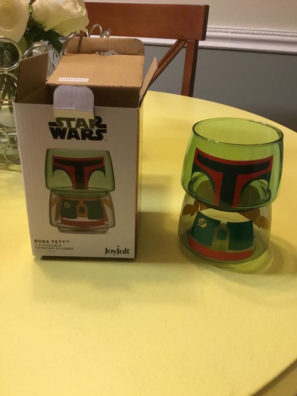 JoyJolt Star Wars Stackable Character Collection Mandalorian Stackable Glasses - 8 oz