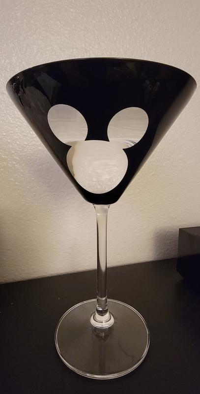 JoyJolt Set of 2 Disney Luxury Mickey Crystal Champagne Glass 
