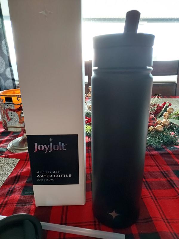 JoyJolt Vacuum Insulated Water Bottle with 2 different lids!