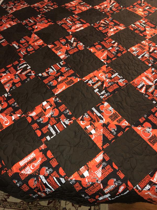 Cleveland Browns Helmet Logo Cotton Fabric 58