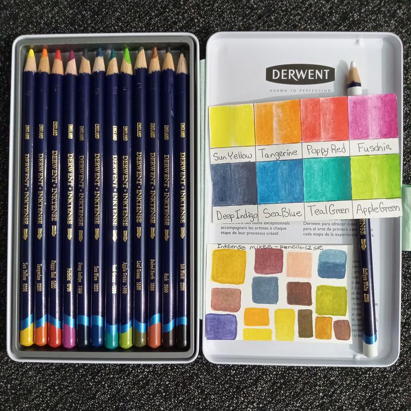 Derwent Derwent watercolor pencils ink Tense pencil 12 color set 0700928 