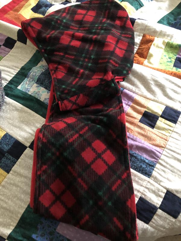 Red & Green Diagonal Plaid Anti Pill Fleece Fabric