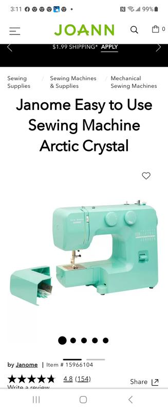 Janome Arctic Crystal Sewing Machine