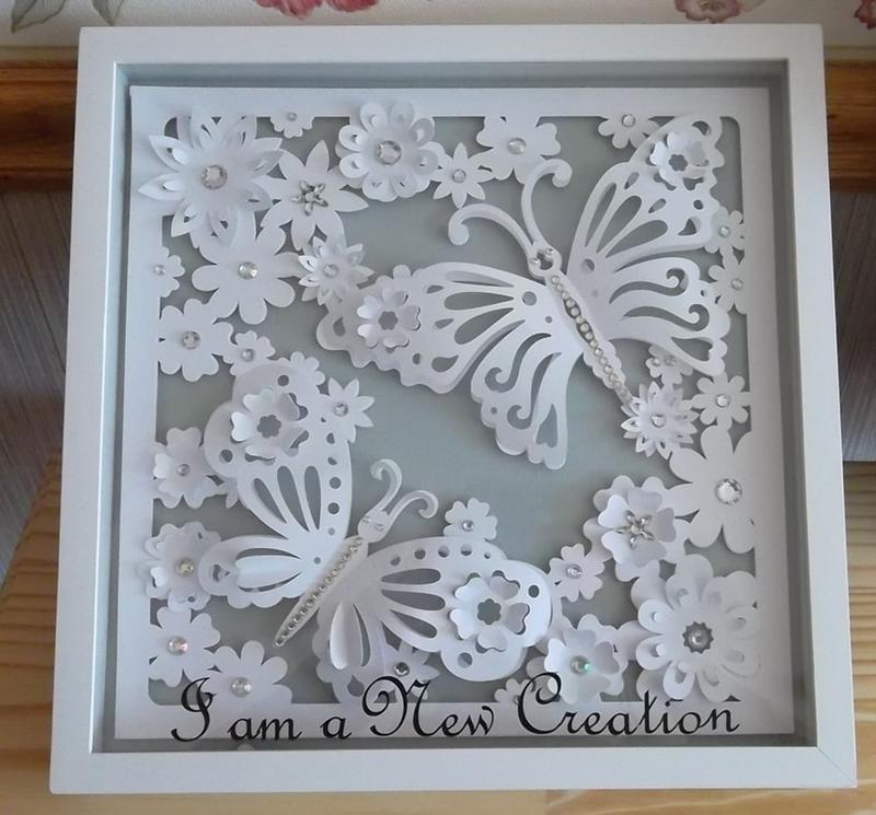 Shadow Box Frame With Flowers