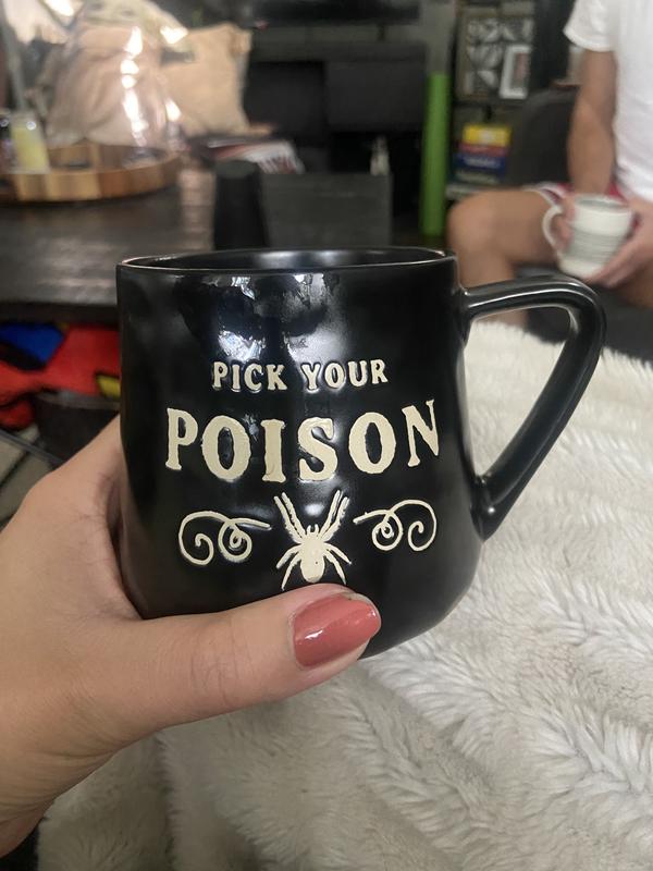 16 Ounce Pick Your Poison Glass Cup Halloween Gift Spooky 