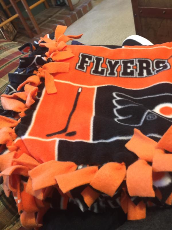 Philadelphia Flyers Fleece Fabric - Packed Gritty