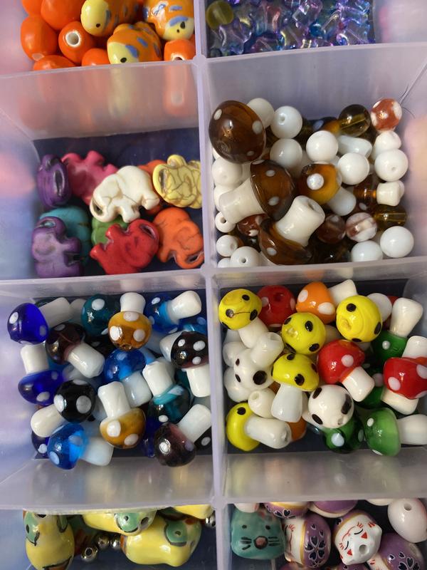 12 Packs: 7 ct. (84 total) Mushroom Glass Beads by Bead Landing™
