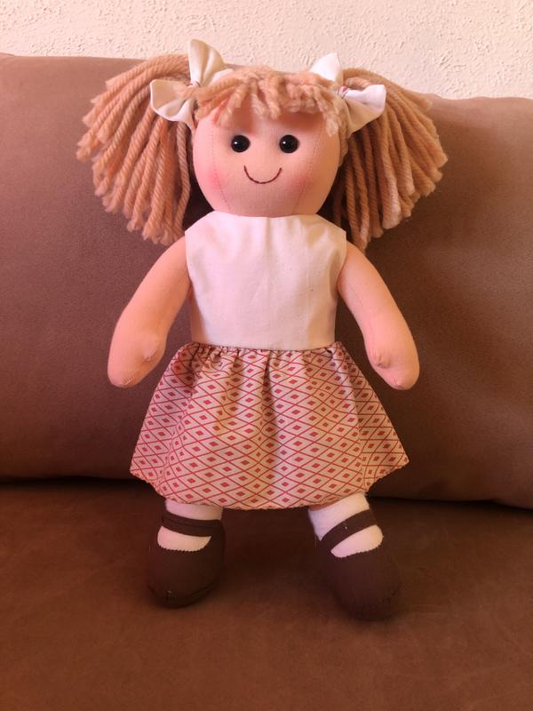 Rhubarb Dark Pink Wool Doll Hair Doll Making Supplies 