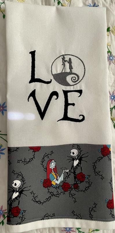  Nightmare Before Christmas Jack and Sally Cotton Kitchen Hand  Towels