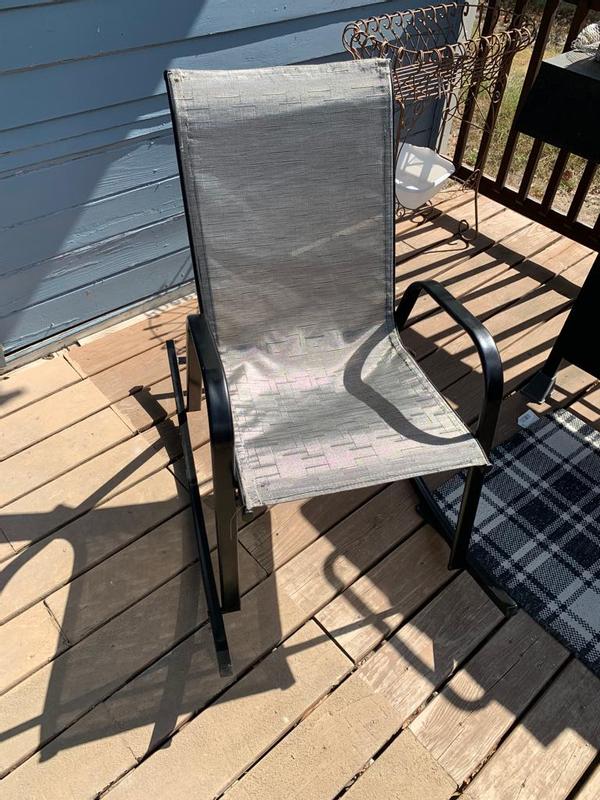 Grey Slub Pattern Sling Chair Fabric | JOANN