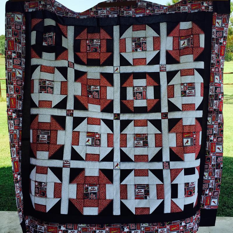 St. Louis Cardinals Patchwork Fabric 18” x 58” 100% Cotton - .