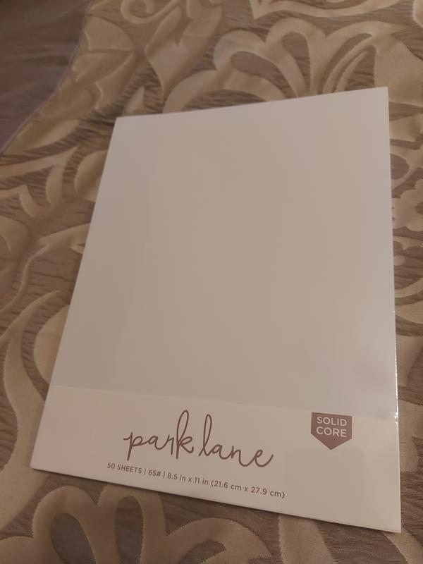 50 Sheet 8.5 x 11 Black Solid Core Cardstock Paper Pack by Park Lane