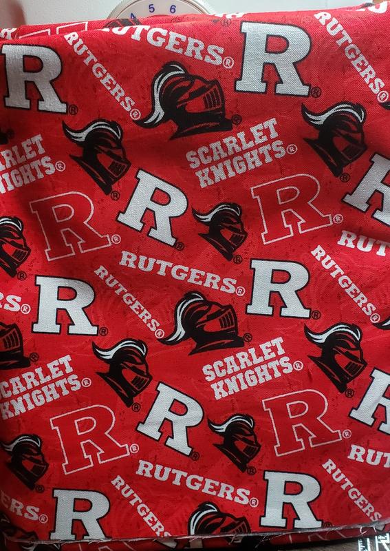 Rutgers University RU Scarlet Knights Cotton Fabric Tone on Tone, By The  Yard